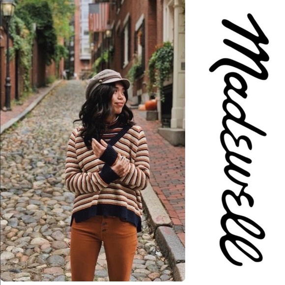 Madewell Arden V Neck Knit Sweater - Picture 1 of 8